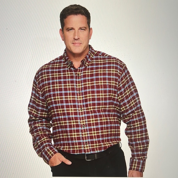 NWT Croft & Barrow  Big & Tall Classic - Fit Flannel Button-Down Shirt Size: XL - Picture 1 of 6